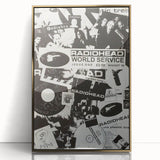 Radiohead Retro Poster - Black and White Collage - Vintage Music Art