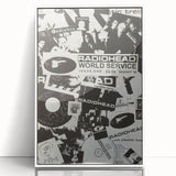 Radiohead Retro Poster - Black and White Collage - Vintage Music Art