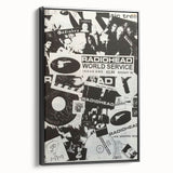 Radiohead Retro Poster - Black and White Collage - Vintage Music Art