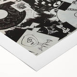 Radiohead Retro Poster - Black and White Collage - Vintage Music Art