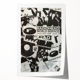 Radiohead Retro Poster - Black and White Collage - Vintage Music Art