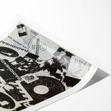 Radiohead Retro Poster - Black and White Collage - Vintage Music Art