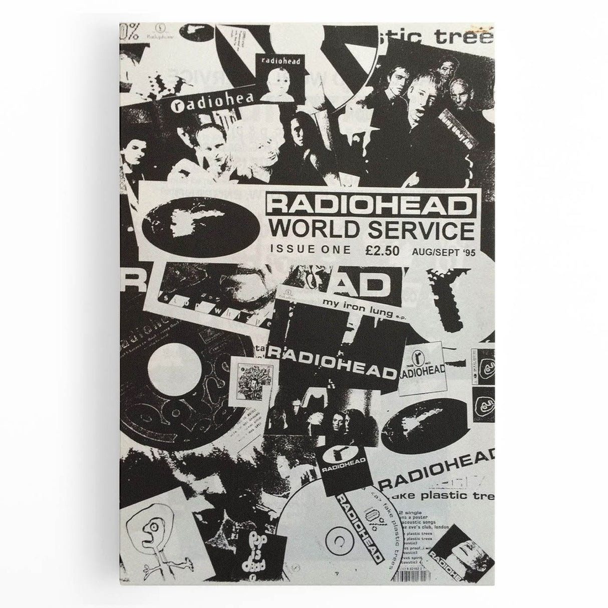 Radiohead Retro Poster - Black and White Collage - Vintage Music Art