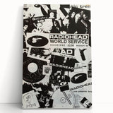 Radiohead Retro Poster - Black and White Collage - Vintage Music Art