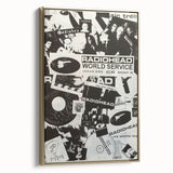 Radiohead Retro Poster - Black and White Collage - Vintage Music Art