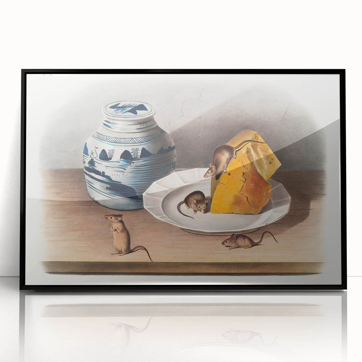 Romanticism Art: Mouse and Cheese Still Life by Audubon