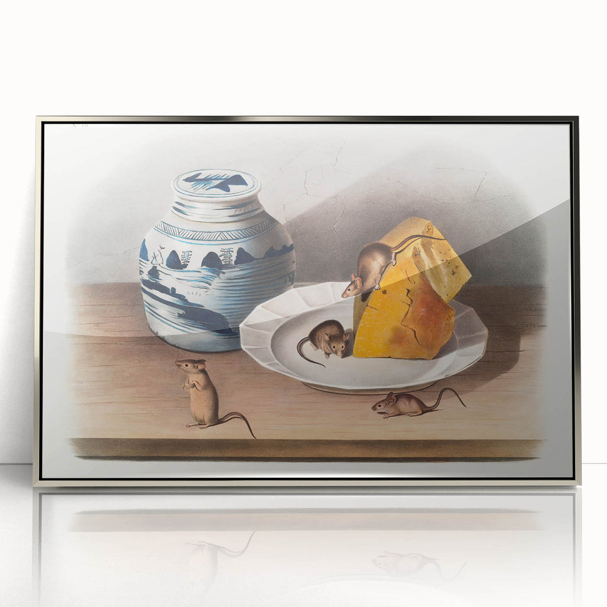 Romanticism Art: Mouse and Cheese Still Life by Audubon
