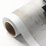 Abstract minimalist wall art on rolled canvas, showcasing soft pastel colors and geometric shapes, ideal for modern home decor and artistic spaces.