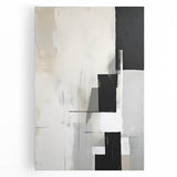 Abstract minimalist wall art canvas featuring soft beige and gray tones, adding a modern touch to any decor. Ideal for contemporary living spaces or galleries.