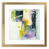 Geometric Abstract Wall Decor – Green, Purple & Yellow Expression