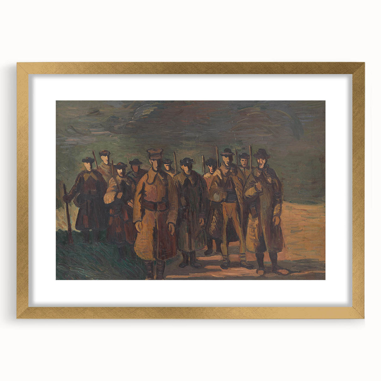 Expressionist Soldiers Scene – Bold Historical Wall Art