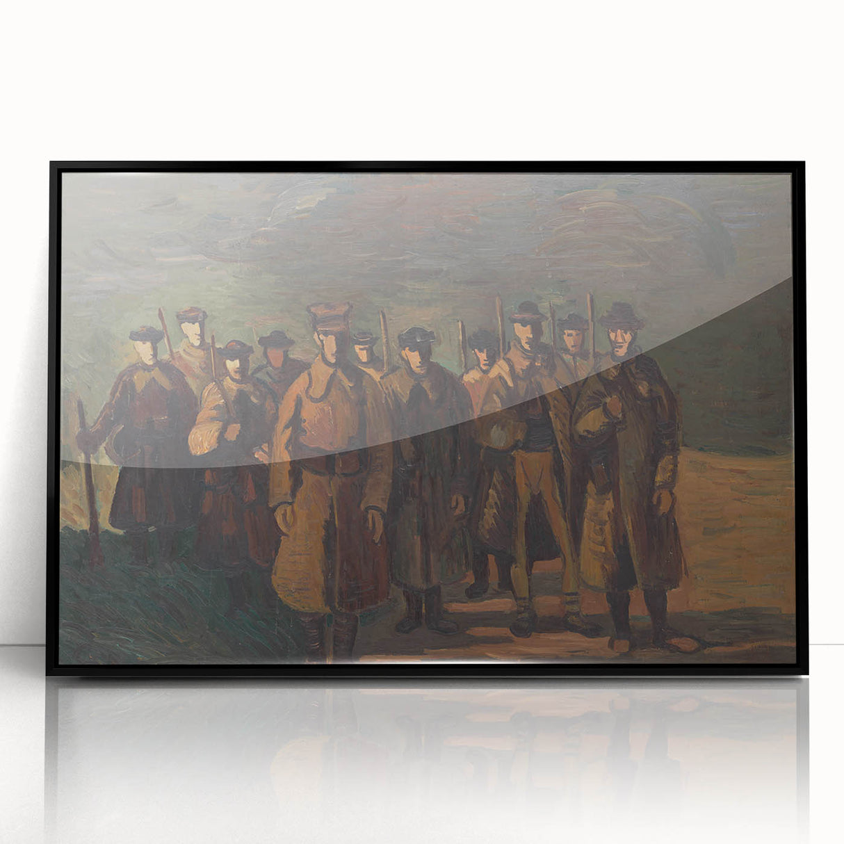 Expressionist Soldiers Scene – Bold Historical Wall Art