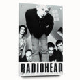 Radiohead Retro Poster - Black and White Band Photo - Vintage Music Art