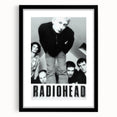 Radiohead Retro Poster - Black and White Band Photo - Vintage Music Art