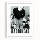 Radiohead Retro Poster - Black and White Band Photo - Vintage Music Art