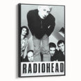 Radiohead Retro Poster - Black and White Band Photo - Vintage Music Art