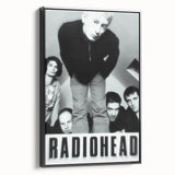 Radiohead Retro Poster - Black and White Band Photo - Vintage Music Art