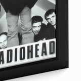 Radiohead Retro Poster - Black and White Band Photo - Vintage Music Art