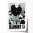 Radiohead Retro Poster - Black and White Band Photo - Vintage Music Art