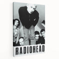 Radiohead Retro Poster - Black and White Band Photo - Vintage Music Art