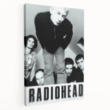 Radiohead Retro Poster - Black and White Band Photo - Vintage Music Art