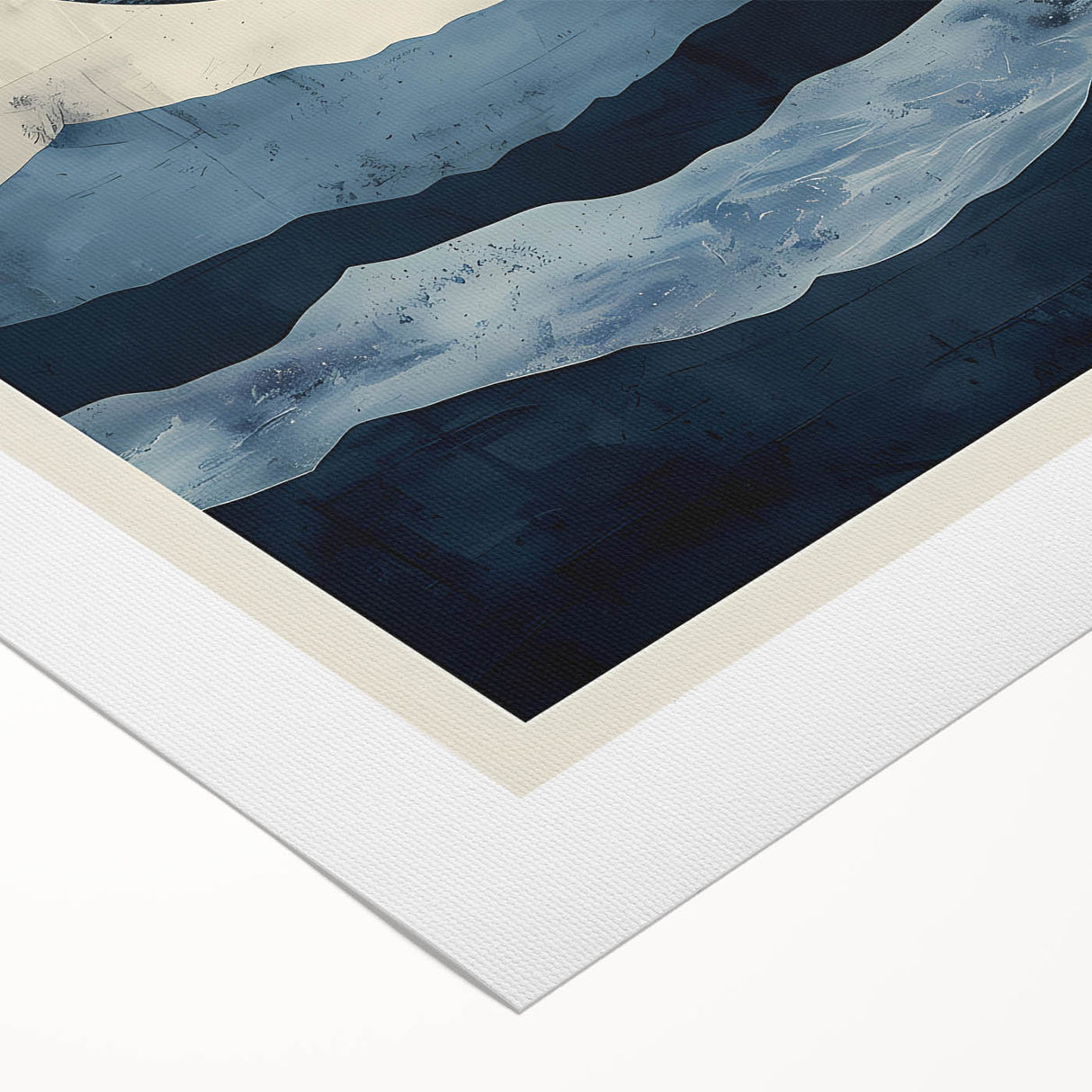 Abstract minimalist wall art on rolled canvas, showcasing soft pastel colors and geometric shapes, ideal for contemporary home decor and artistic expression.