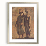 Expressionist Water Bearers – Rustic Figurative Wall Art
