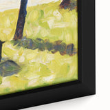 Modern Wall Art - Black Cow in a Meadow by Georges Seurat - Rustic Farm Decor