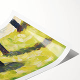 Modern Wall Art - Black Cow in a Meadow by Georges Seurat - Rustic Farm Decor