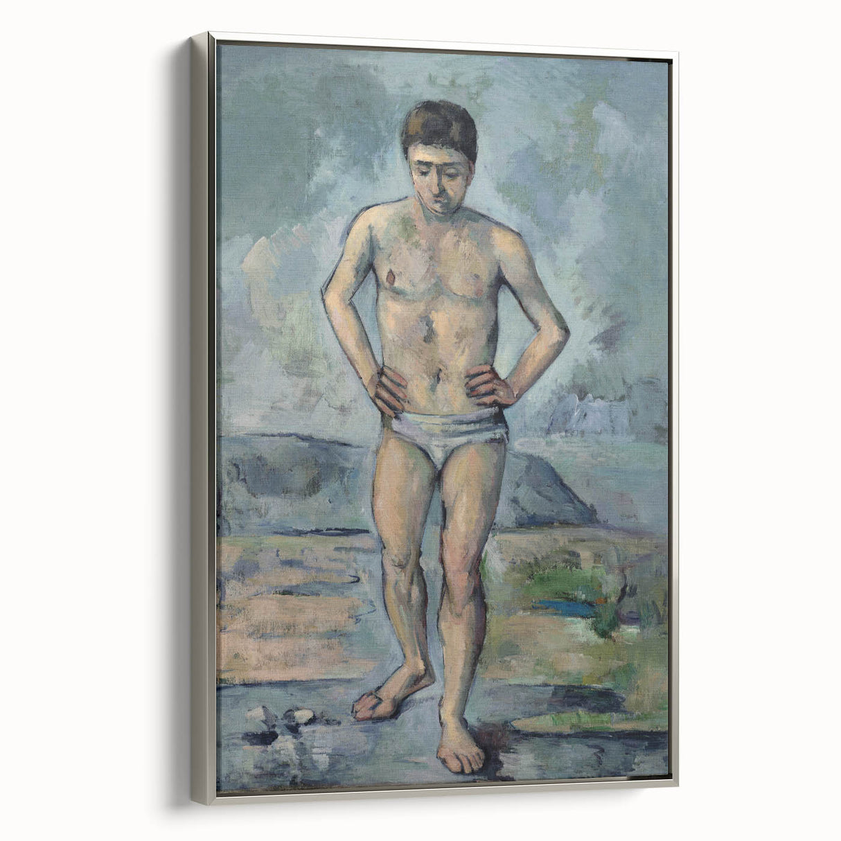 Impressionism Wall Art: The Bather by Paul Cézanne Prints