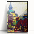 Modern Wall Art: Vibrant Cityscape in Bold Hues – Expressive Urban Decor