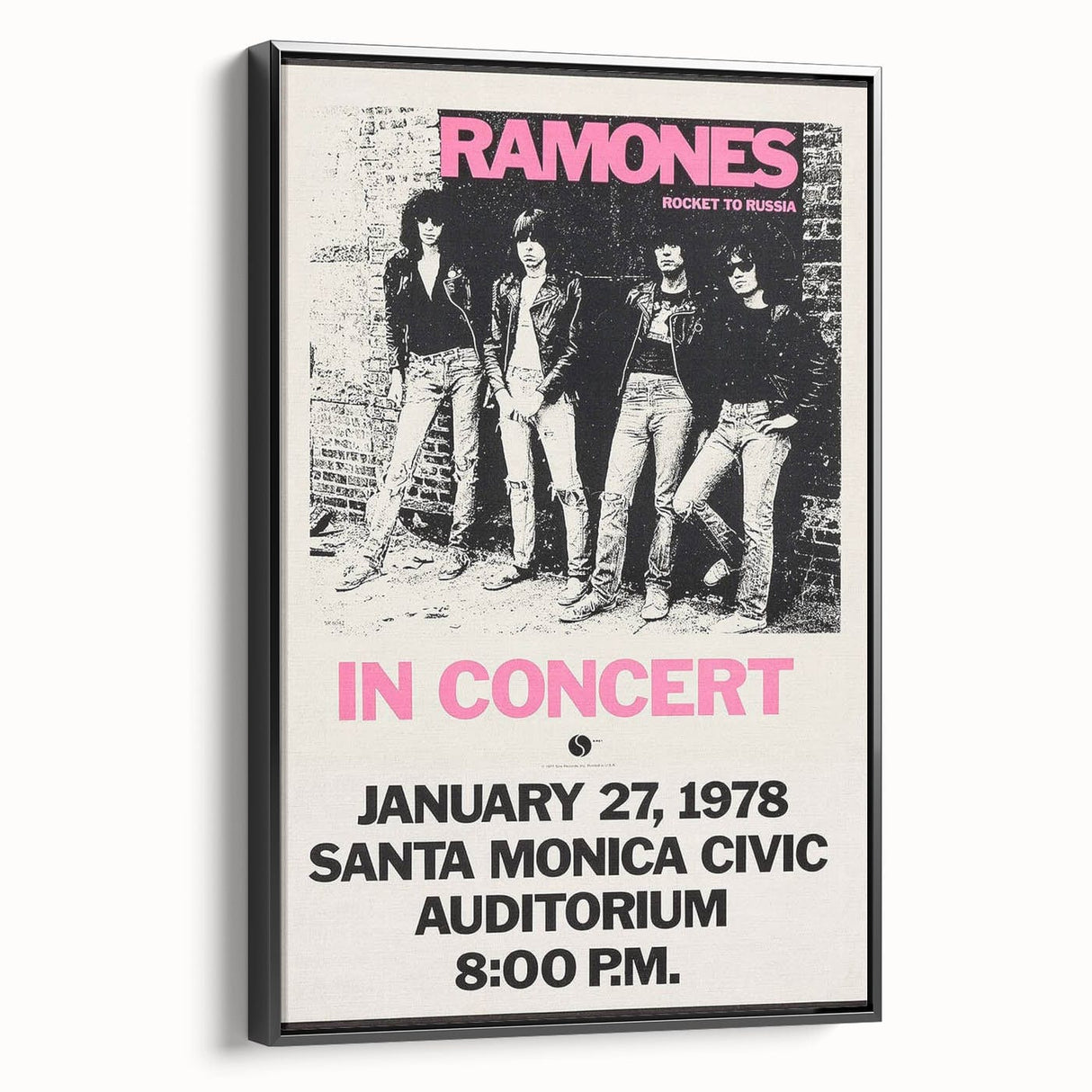 Ramones Retro Poster - Vintage Concert Art - Rocket to Russia 1978