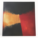 Colorful Abstract Wall Art – Red, Gold & Black Modern Expression