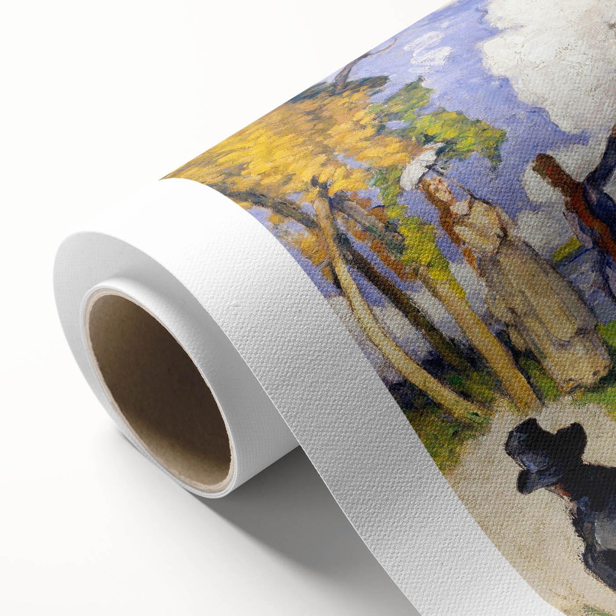 Impressionist Landscape Wall Art - Claude Monet Style Fishermen Scene