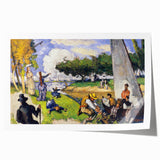 Impressionist Landscape Wall Art - Claude Monet Style Fishermen Scene