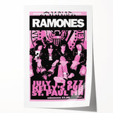 Ramones Retro Poster - 1977 Concert Art - Kelly's Pub St. Paul MN