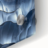 Close-up of an acrylic glass artwork depicting colorful landscapes and caves, showcasing vibrant hues and intricate details, perfect for home decor or art enthusiasts.