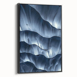 Framed canvas artwork showcasing a dramatic cave landscape in rich earthy tones, with a sleek black frame enhancing its modern aesthetic, perfect for home decor.