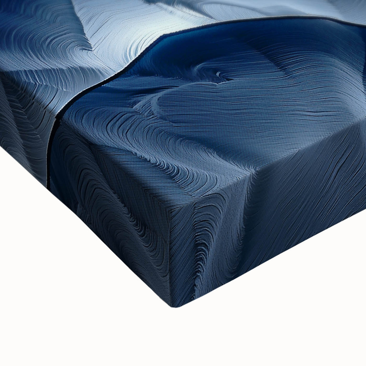 Close-up of a stretched canvas artwork depicting a vibrant landscape with intricate cave formations, showcasing rich colors and detailed textures ideal for home decor.