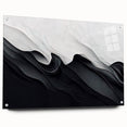 Elegant Black and White Flowing Abstract Wall Art – Framed & Canvas
