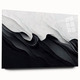Elegant Black and White Flowing Abstract Wall Art – Framed & Canvas