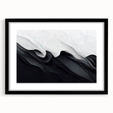 Elegant Black and White Flowing Abstract Wall Art – Framed & Canvas