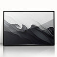 Elegant Black and White Flowing Abstract Wall Art – Framed & Canvas