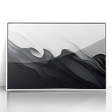 Elegant Black and White Flowing Abstract Wall Art – Framed & Canvas
