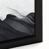 Elegant Black and White Flowing Abstract Wall Art – Framed & Canvas