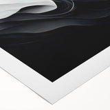 Elegant Black and White Flowing Abstract Wall Art – Framed & Canvas