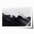 Elegant Black and White Flowing Abstract Wall Art – Framed & Canvas