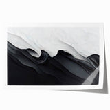 Elegant Black and White Flowing Abstract Wall Art – Framed & Canvas