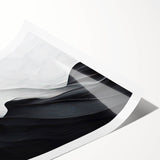 Elegant Black and White Flowing Abstract Wall Art – Framed & Canvas