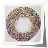 Modern Office Wall Art - Vibrant Multicolor Abstract Circle Print